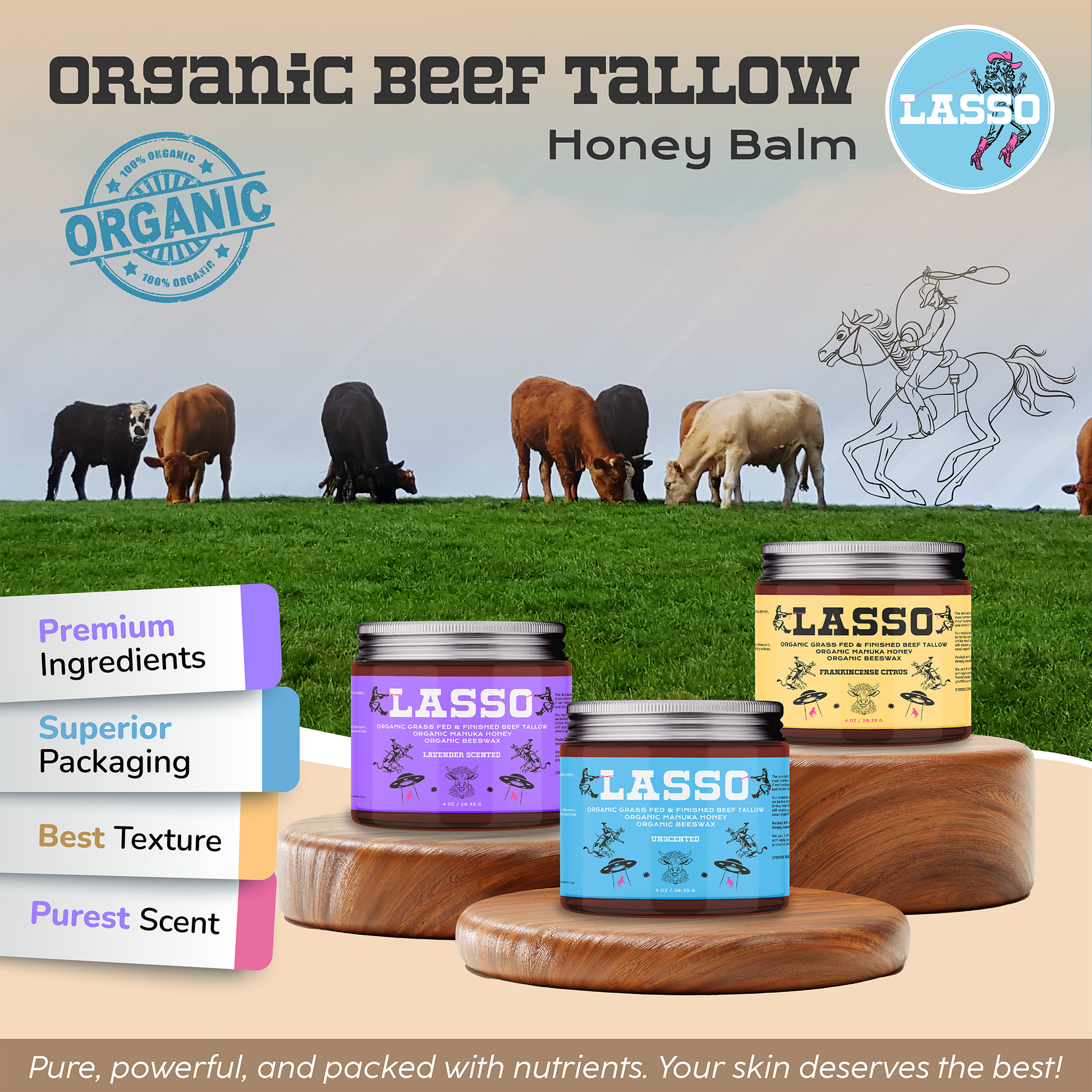 organic grass-fed beef tallow balm