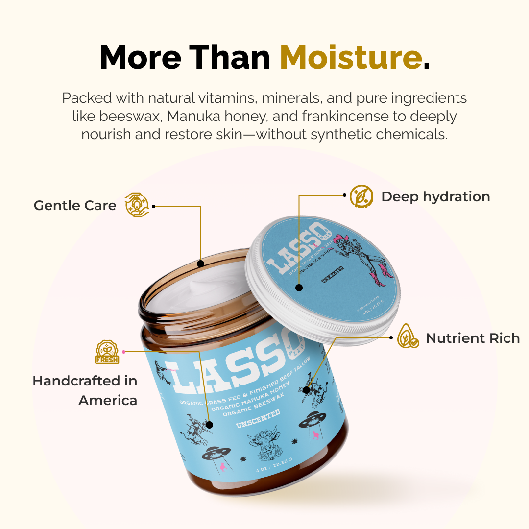 LASSO TALLOW Organic Tallow & Manuka Honey Moisturizer