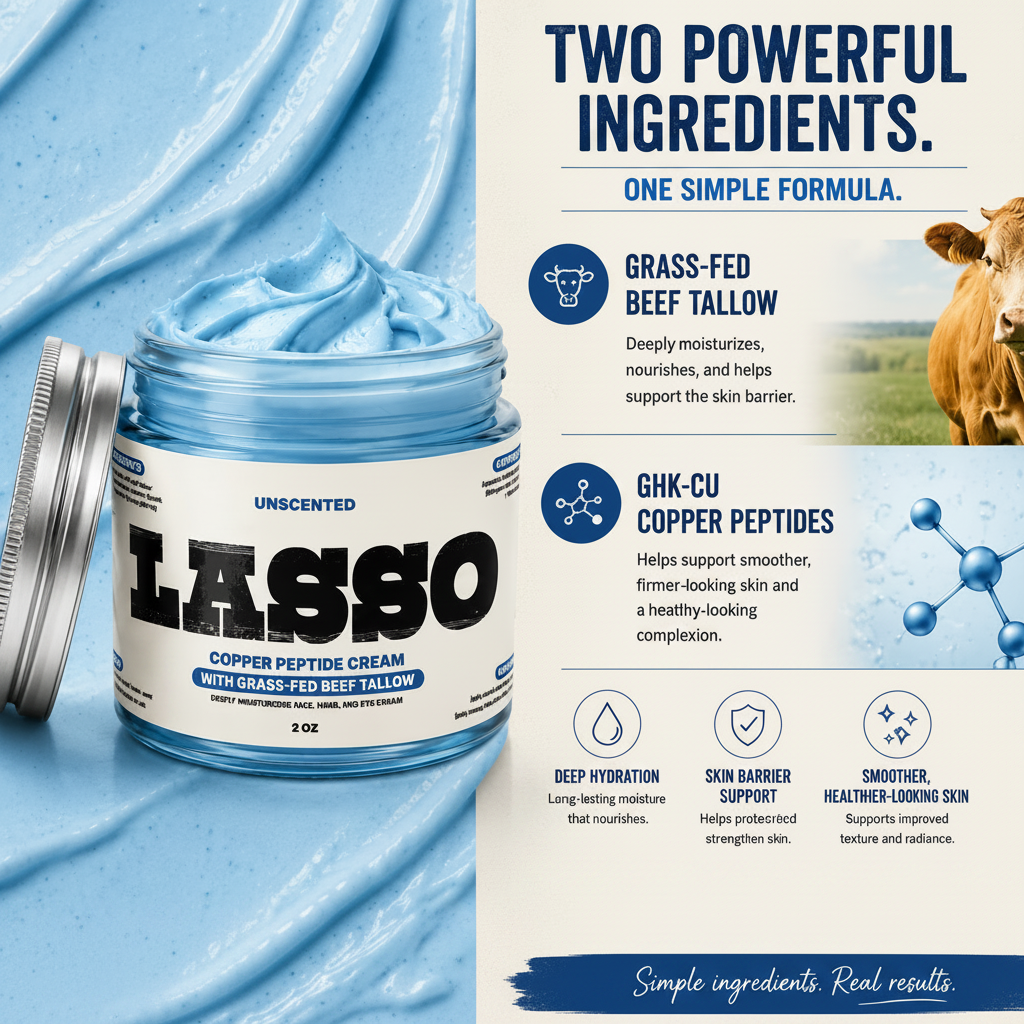 [PRE-ORDER] LASSO Copper Peptide & Tallow Moisturizer | GHK-Cu Face Cream