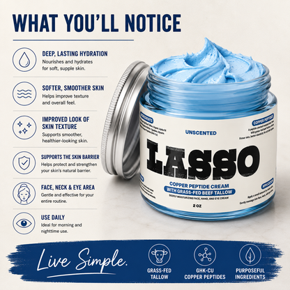 [PRE-ORDER] LASSO Copper Peptide & Tallow Moisturizer | GHK-Cu Face Cream