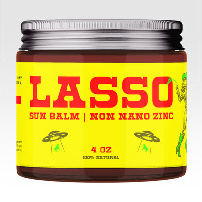 Lasso Non-Nano Zinc Sun Balm – 100% Natural Tallow-Based Sunbalm | Reef-Safe Mineral Protection (4oz)