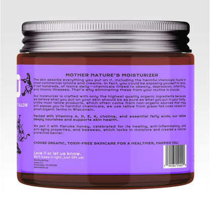 Organic Tallow & Manuka Honey Moisturizer
