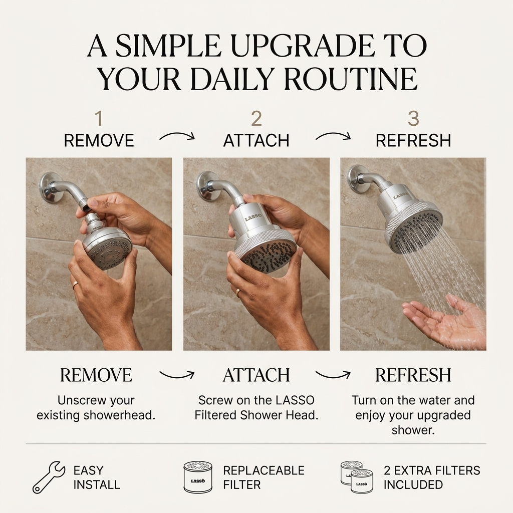LASSO Pure Shower System With 2 Filters